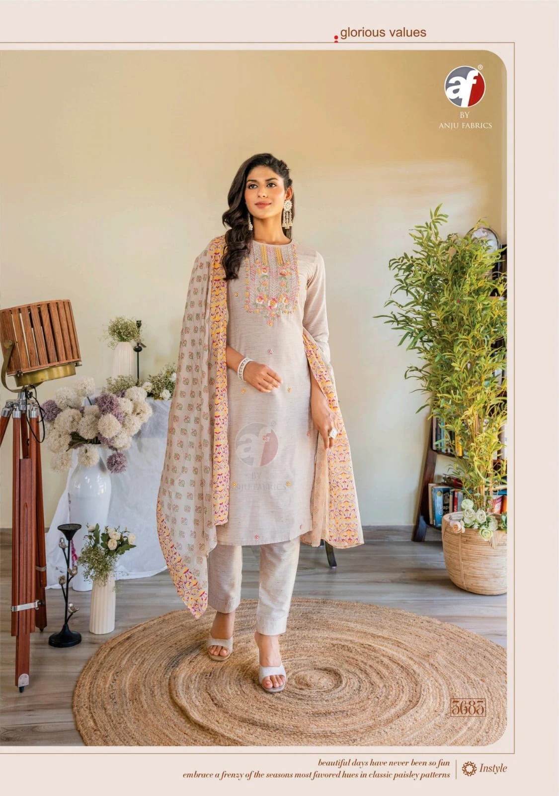 Anju Fabrics Cotton Crush Vol 3 Cotton Wholesale Fancy Readymade Salwar Suit Catalog — Wholesale Salwar Suits, Anju fabric wholesale from Surat — view 4